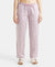 Super Combed Cotton Woven Fabric Relaxed Fit Striped Pyjama with Side Pockets - Old Rose Assorted Checks-1
