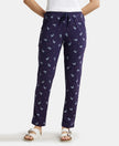 Micro Modal Cotton Relaxed Fit Printed Pyjama with Side Pockets - Classic Navy Assorted Prints-1