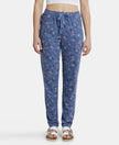 Micro Modal Cotton Relaxed Fit Printed Pyjama with Side Pockets - Infinity Blue-1