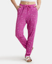 Micro Modal Cotton Relaxed Fit Printed Pyjama with Side Pockets - Lavender Scent Assorted Prints-1
