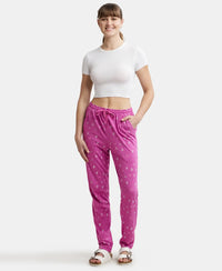 Micro Modal Cotton Relaxed Fit Printed Pyjama with Side Pockets - Lavender Scent Assorted Prints-4