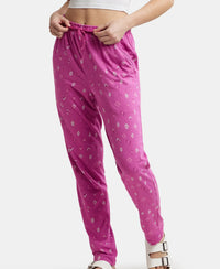 Micro Modal Cotton Relaxed Fit Printed Pyjama with Side Pockets - Lavender Scent Assorted Prints-5
