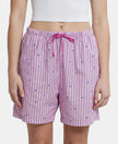 Super Combed Cotton Yarn Dyed Woven Relaxed Fit Striped Shorts with Side Pockets - Lavender Scent Assorted Checks-1