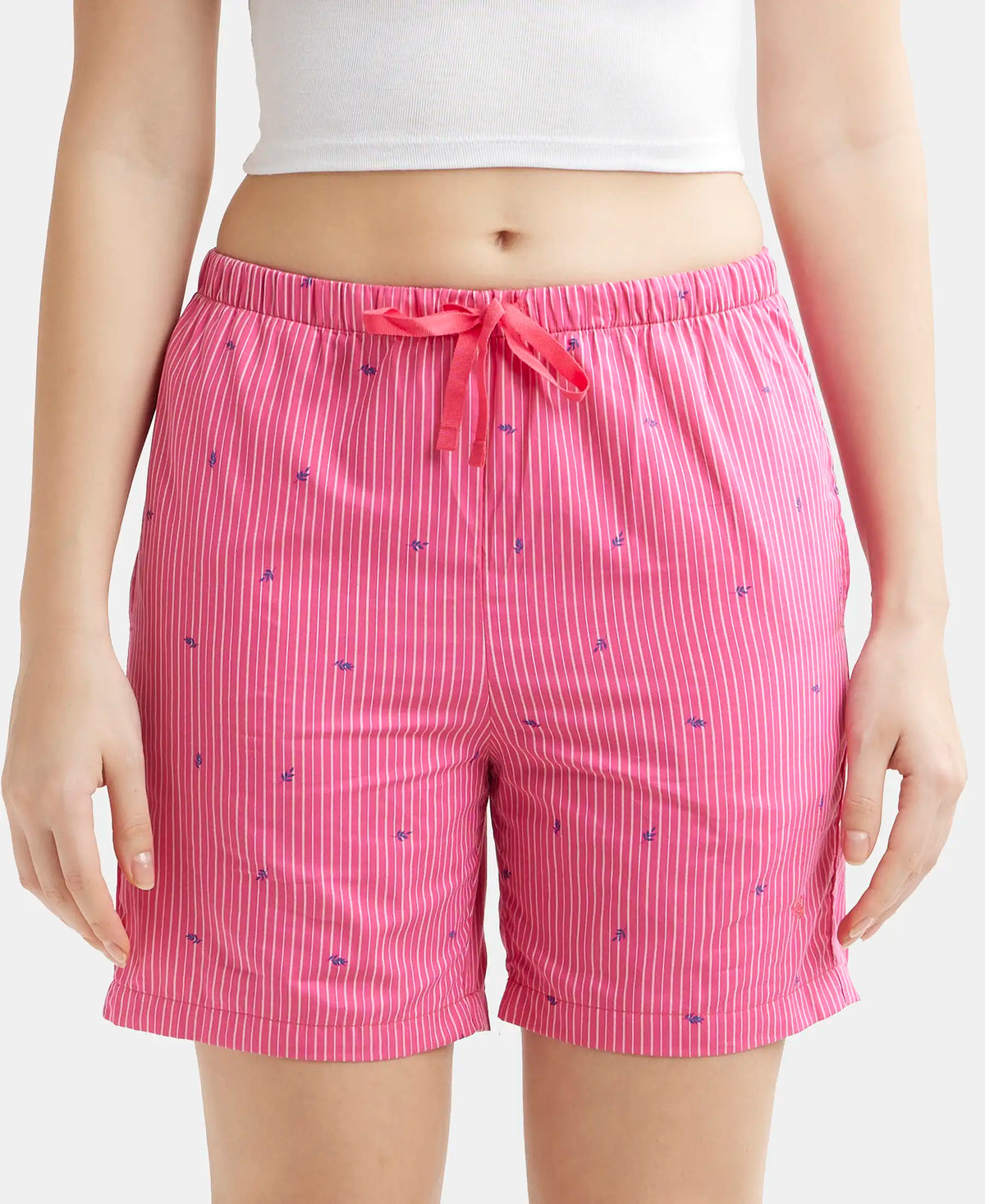 Buy Super Combed Cotton Yarn Dyed Woven Relaxed Fit Striped Shorts with ...