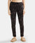 Super Combed Cotton Relaxed Fit Printed Pyjama with Side Pockets - Black-1