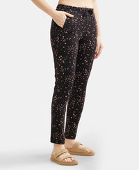 Super Combed Cotton Relaxed Fit Printed Pyjama with Side Pockets - Black-2