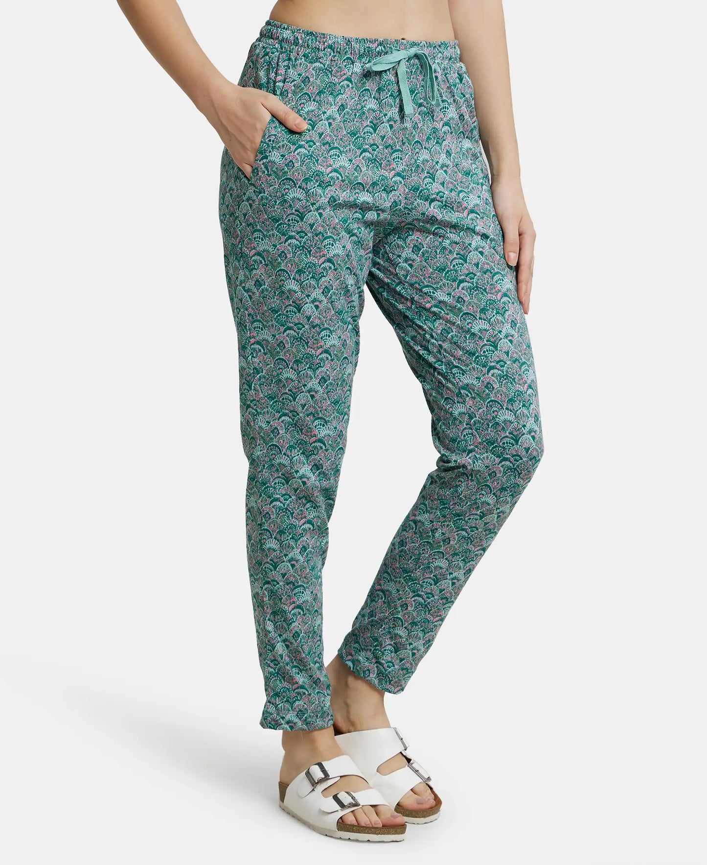 Super Combed Cotton Relaxed Fit Printed Pyjama with Side Pockets - Canton-2