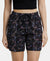 Super Combed Cotton Relaxed Fit Printed Shorts with Convenient Side Pockets - Black-1