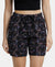 Super Combed Cotton Relaxed Fit Printed Shorts with Convenient Side Pockets - Black-1