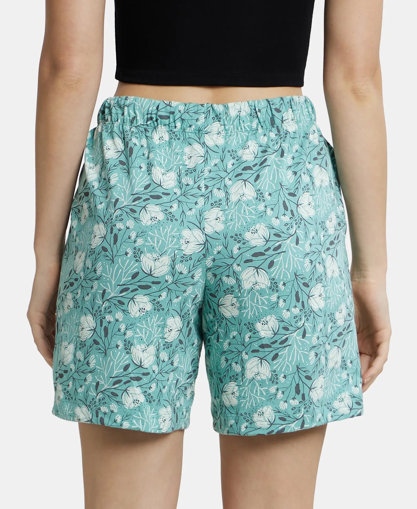 Super Combed Cotton Relaxed Fit Printed Shorts with Convenient Side Pockets - Canton-3