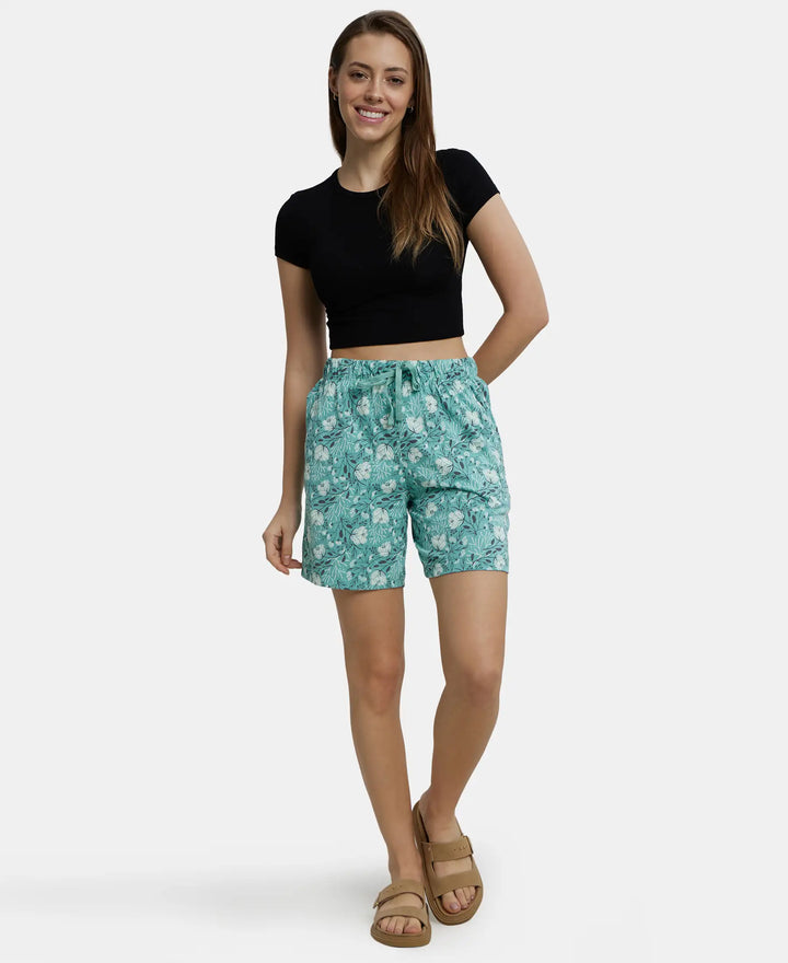Super Combed Cotton Relaxed Fit Printed Shorts with Convenient Side Pockets - Canton-6