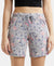 Super Combed Cotton Relaxed Fit Printed Shorts with Convenient Side Pockets - Quarry-1