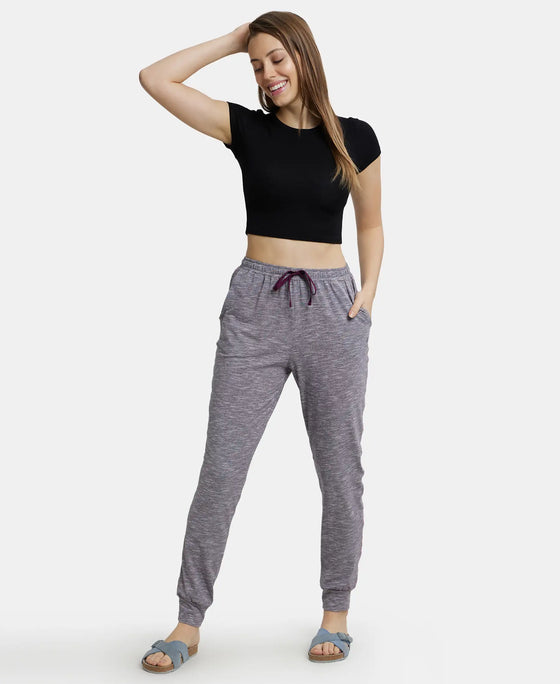 Super Combed Cotton Elastane Stretch Relaxed Fit Pyjama with Convenient Side Pockets - Grape-6
