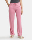 Micro Modal Cotton Relaxed Fit Printed Pyjama with Front Off-Seam Pockets - Wild Rose-1