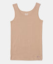 Super Combed Cotton Rib Solid Tank Top - Skin-1