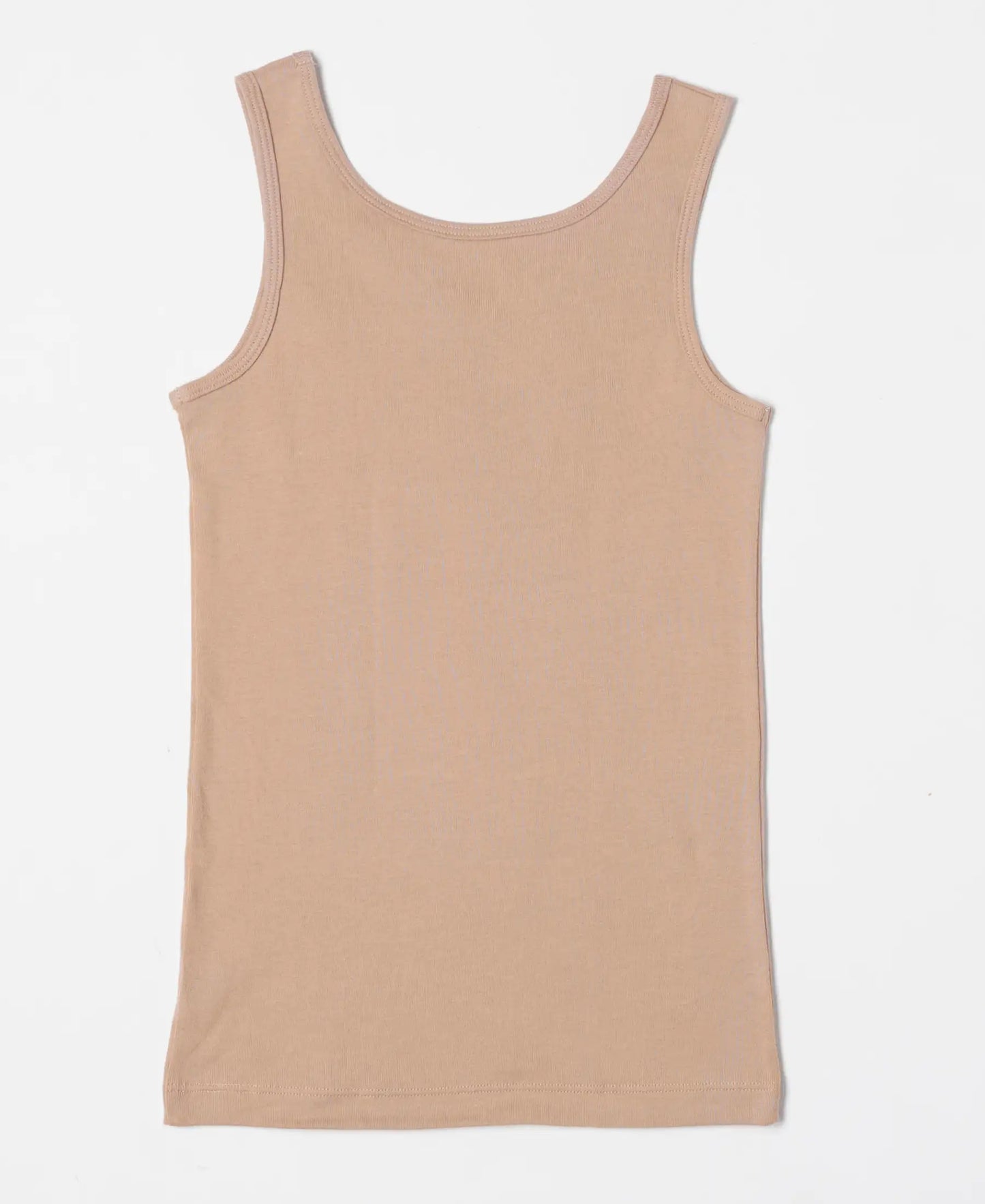 Super Combed Cotton Rib Solid Tank Top - Skin-2