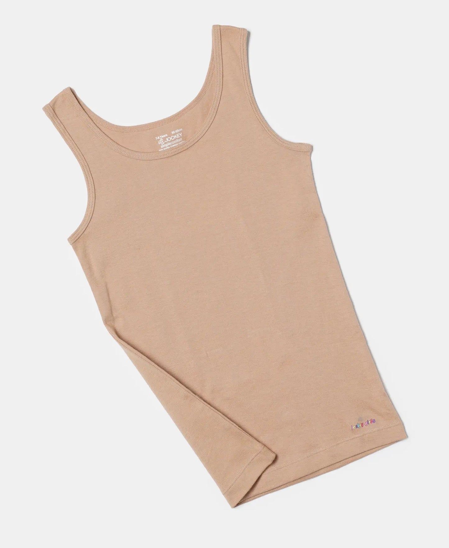 Super Combed Cotton Rib Solid Tank Top - Skin-4