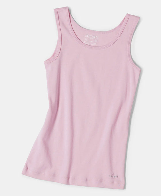 Super Combed Cotton Rib Solid Tank Top - Sweet Lilac-4