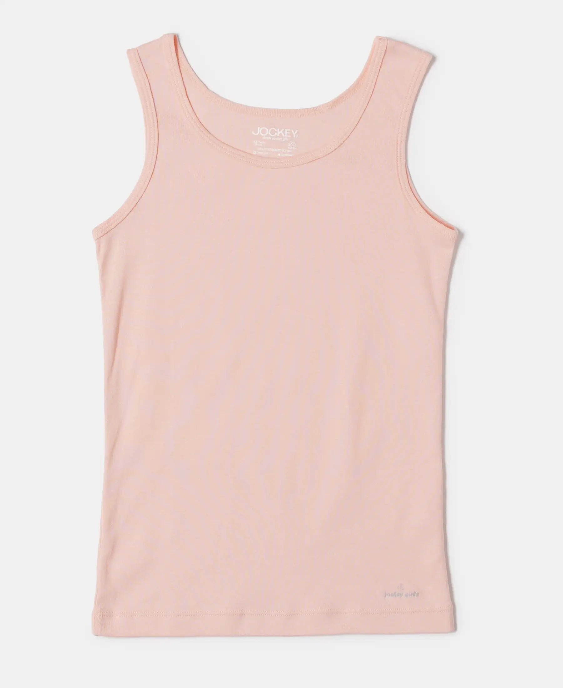 Buy Girl's Super Combed Cotton Rib Solid Inner Tank Top - Tropical ...