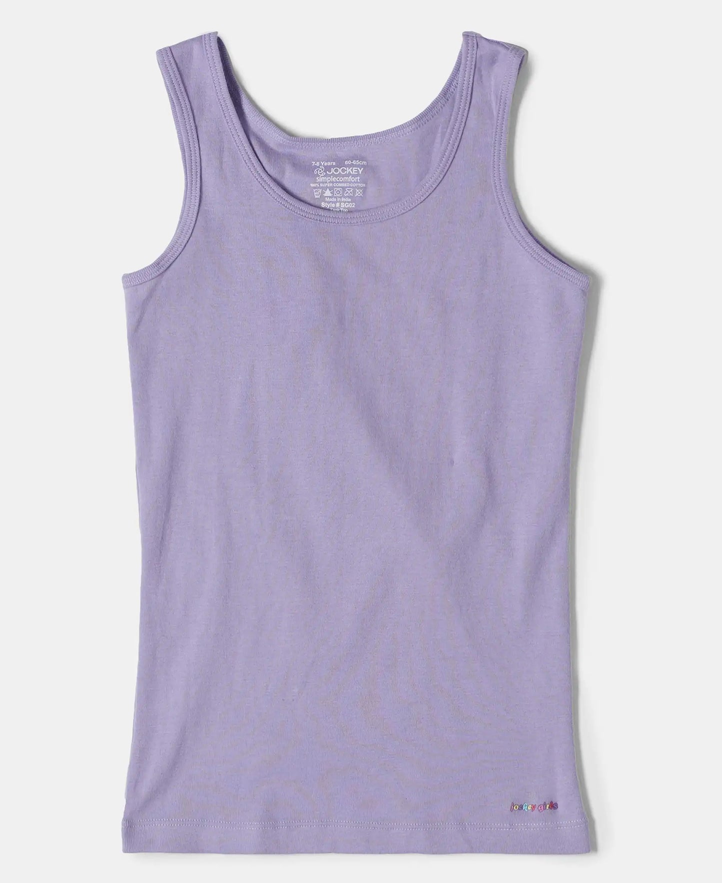 Super Combed Cotton Rib Solid Tank Top - Violet Tulip-1