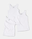 Super Combed Cotton Rib Solid Tank Top - White-1