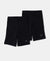 Girl's Super Combed Cotton Elastane Stretch Shorties with Ultrasoft Waistband - White(Pack of 2) - Black-5