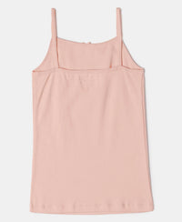 Super Combed Cotton Rib Fabric Camisole with Regular Straps - Tropical Peach-2