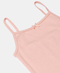 Super Combed Cotton Rib Fabric Camisole with Regular Straps - Tropical Peach-3