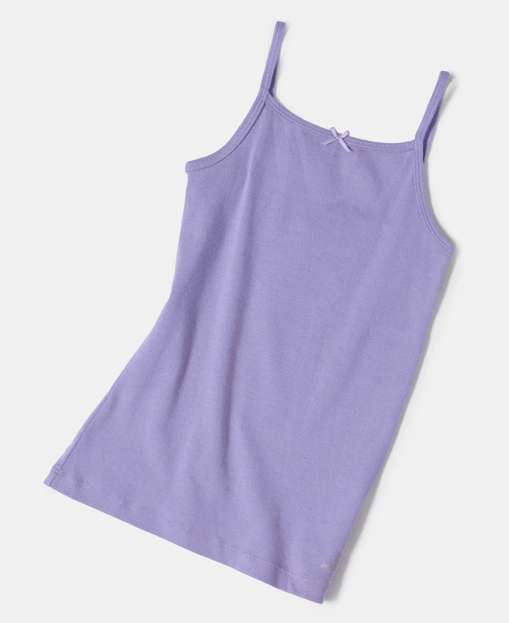 Super Combed Cotton Rib Fabric Camisole with Regular Straps - Violet Tulip-4