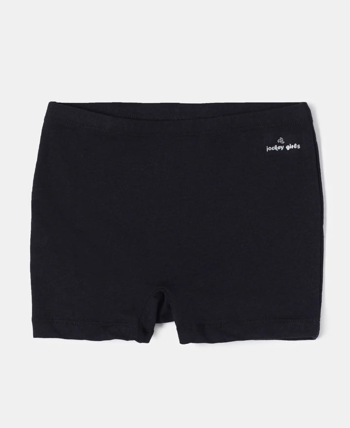 Super Combed Cotton Elastane Stretch Shorties with Ultrasoft Waistband - Black-2