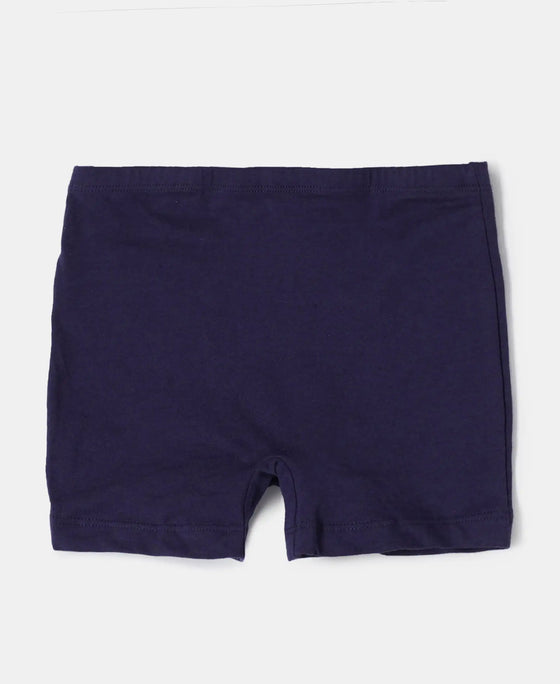 Super Combed Cotton Elastane Stretch Shorties with Ultrasoft Waistband - Classic Navy-3