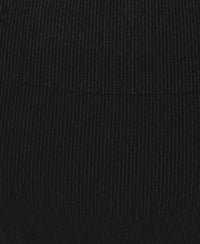 Mid Waist Cotton Rich Elastane Stretch Seamfree Bikini Shapewear - Black-6