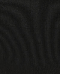 Mid Waist Cotton Rich Elastane Stretch Seamfree Bikini Shapewear - Black-6