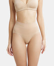 Mid Waist Cotton Rich Elastane Stretch Seamfree Bikini Shapewear - Light Skin-1