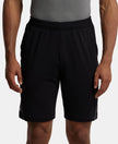 Soft Touch Microfiber Elastane Stretch Shorts with StayFresh Treatment - Black-1
