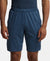 Soft Touch Microfiber Elastane Stretch Shorts with StayFresh Treatment - Blue Marl-1