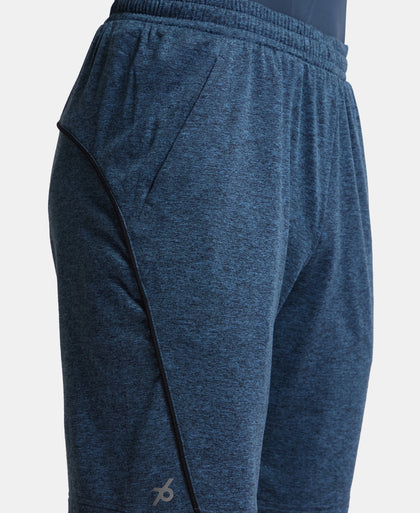 Soft Touch Microfiber Elastane Stretch Shorts with StayFresh Treatment - Blue Marl-7