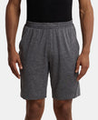Soft Touch Microfiber Elastane Stretch Shorts with StayFresh Treatment - Grey Marl-1