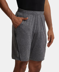 Soft Touch Microfiber Elastane Stretch Shorts with StayFresh Treatment - Grey Marl-2