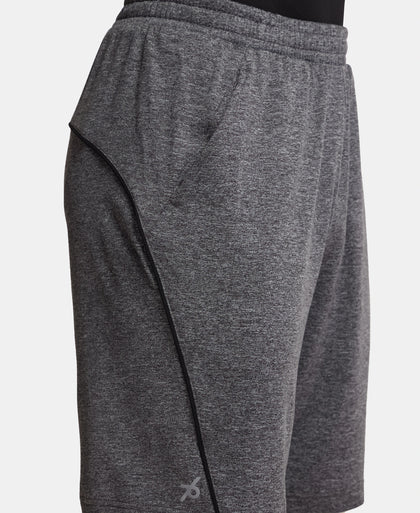 Soft Touch Microfiber Elastane Stretch Shorts with StayFresh Treatment - Grey Marl-7