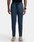 Soft Touch Microfiber Elastane Stretch Trackpant with Side Pockets and StayFresh Treatment - Blue Marl-1