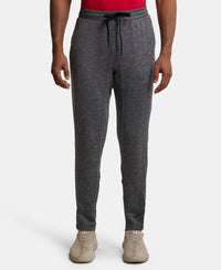 Soft Touch Microfiber Elastane Stretch Trackpant with Side Pockets and StayFresh Treatment - Grey Marl-1