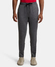 Soft Touch Microfiber Elastane Stretch Trackpant with Side Pockets and StayFresh Treatment - Grey Marl-1