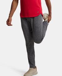 Soft Touch Microfiber Elastane Stretch Trackpant with Side Pockets and StayFresh Treatment - Grey Marl-5