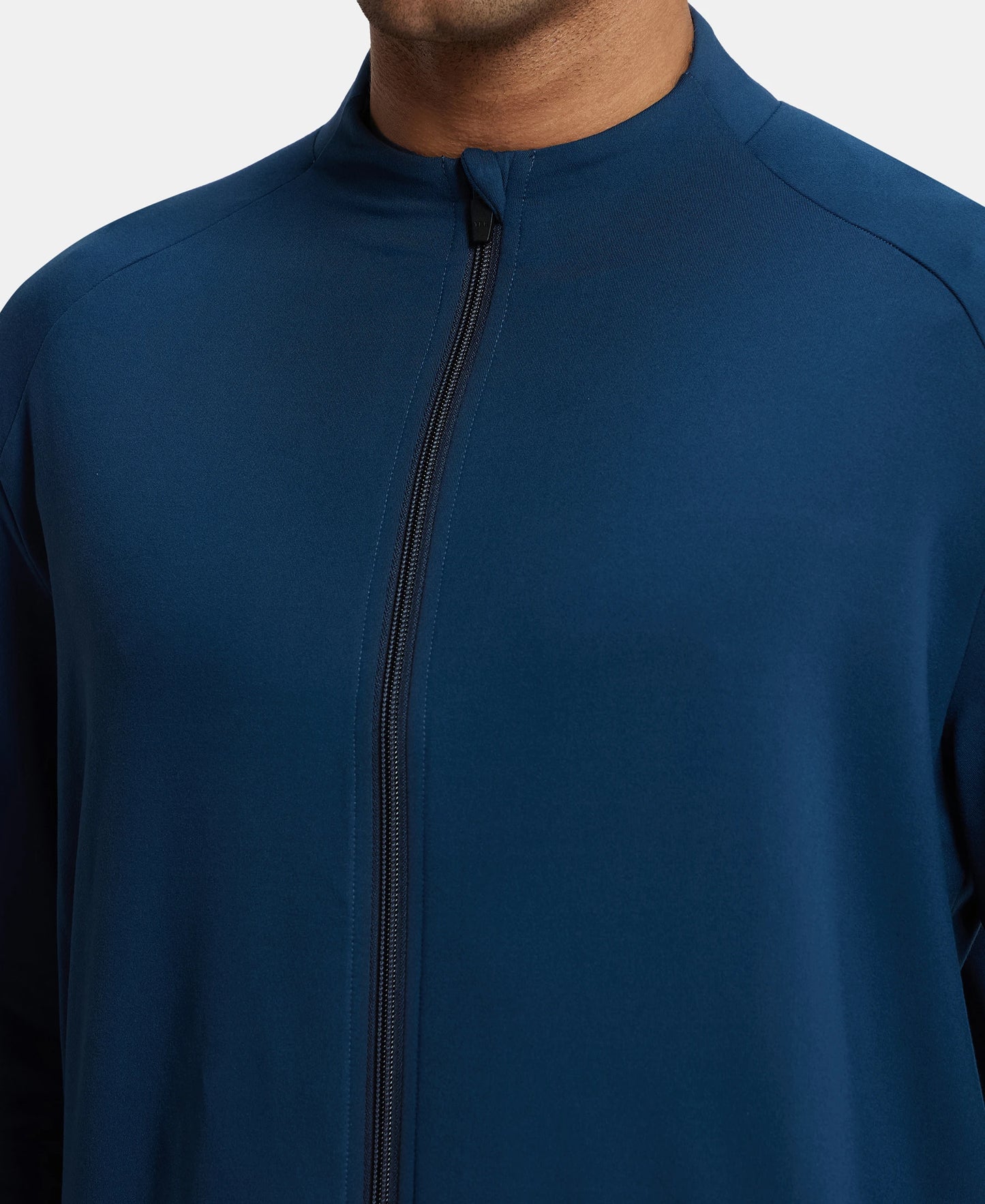 Soft Touch Microfiber Elastane Stretch Jacket with Thumbhole Styling - Moon Light Ocean-7