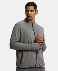 Soft Touch Microfiber Elastane Stretch Jacket with Thumbhole Styling - Quiet Shade-5