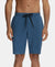 Soft Touch Microfiber Elastane Stretch Shorts with Back Zipper Pocket and StayFresh Treatment - Blue Marl-1