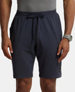 Soft Touch Microfiber Elastane Stretch Shorts with Back Zipper Pocket and StayFresh Treatment - Graphite-1