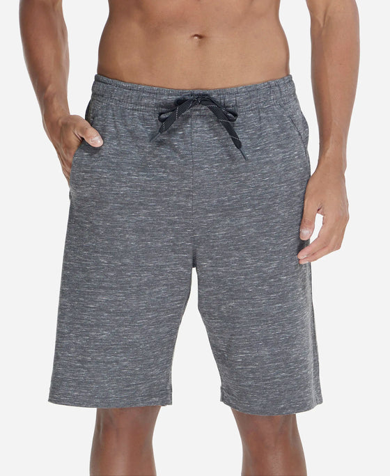 Super Combed Cotton Rich Shorts with StayFresh Treatment - Cool Grey Melange-1