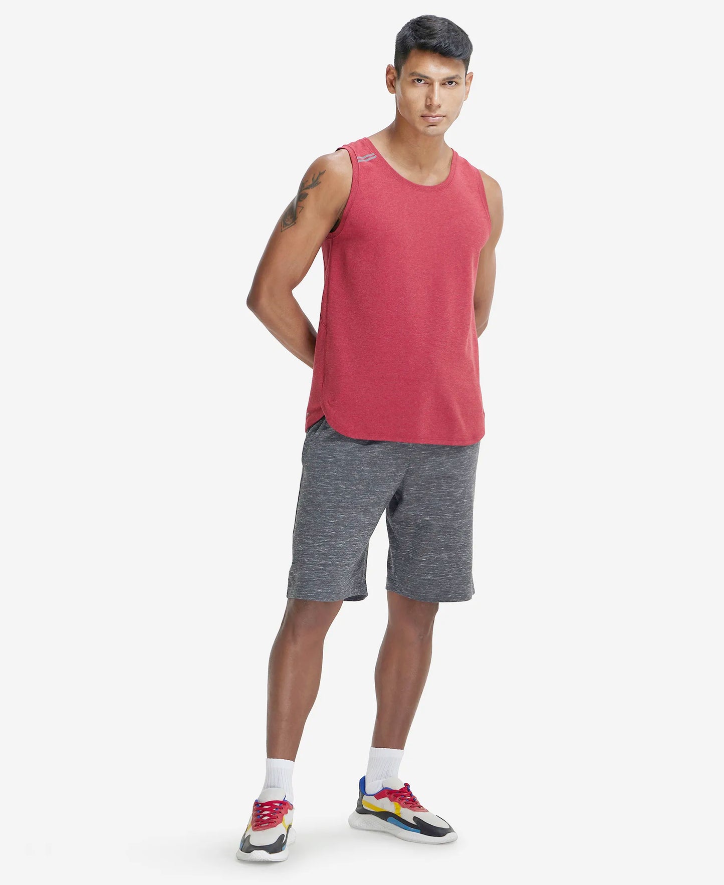 Super Combed Cotton Rich Shorts with StayFresh Treatment - Cool Grey Melange-4